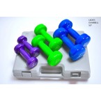 LADIES DUMBBELL SET WITH CASE 12KG - 1kg, 2kg, 3kg