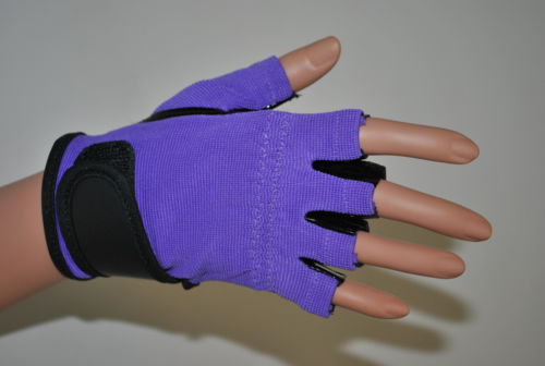 Gloss Pole Dancing Gloves for Spinning Poles PURPLE Adjustable S M L