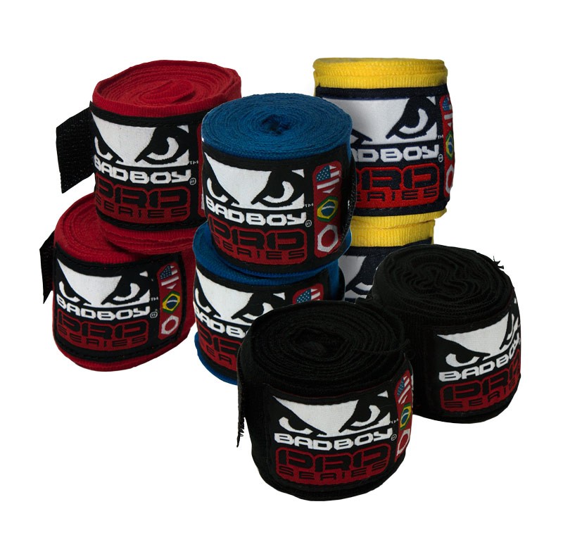 Bad Boy Hand Wraps for Boxing/Muay Thai/MMA - Various Colours (2.5m Stretch)