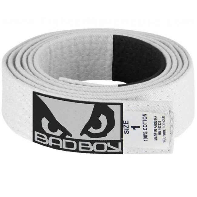 Bad Boy BJJ white Belt with Patch